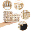 Hipiwe Crystal Remote Control Holder Gold Bling Makeup Brush Organizer Remote Caddy Candle Tabletop Pen Pencil Storage f