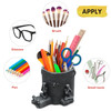 Skull Decor Pen Holder with Phone Stand Gothic Desk Accessories Black Skeleton Pencil Storage Organizers Goth Offices Su