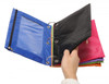 Wodison 24 Packs 3 Ring Binder Pen Pencil Case Pouch Bulk Set Stationery Bag for School Class Office Black
