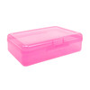 Ykimok Large Capacity Clear Pencil Box Pencil Case Plastic Pencil Boxes Stackable Design Supply Boxes for School Classro