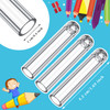 Spakon 18 Pieces Plastic Pencil Caps Pen Tip Protector Cover Clear Pencil Toppers Caps for Wooden Pen Extender Holders f