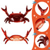 Zonon 2 Pieces Japanese Creative Cute Crab Pen Holder Weightlifting Crabs Pen Holder Stand Bracket Storage Pen Rack for