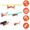 Zonon 2 Pieces Japanese Creative Cute Crab Pen Holder Weightlifting Crabs Pen Holder Stand Bracket Storage Pen Rack for