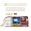 kate spade new york Pen and Pencil Case with Office Supplies Zip Pouch Includes Pencil Sharpener Eraser Ruler and 2 Wood