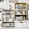 Pen Organizer for Desk Desk Organizer with Drawer MultiFunctional Pencil Holder with 6 Compartments and 1 Drawer Organiz