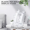 Jetec 2 Pieces Plastic Pen Holder Stand 6Slots Pencil Display Makeup Brush Rack Organizer Vertical Pencil Show Tool Rack