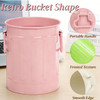 Noamus 9 Pack Metal Pen Holder Mini Pencil Bucket with Handle Desktop Pencil Cup Makeup Brush Organizer Desk Colorful Sm