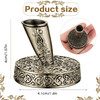 Tenare 2 Pieces Vintage Round Metal Feather Pen Holder Insertion Pen Holder Feather Quill Stand Desktop Dip Pens Base fo