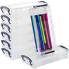 WUWEOT 8 Pack Plastic Pencil Box Large Capacity Pencil Box with Snaptight Lid Supplies Storage Organizer Office Storage