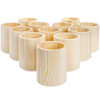 Yopay 12 Pack Wood Pen Holder 4 Inch Round Pencil Holder for Desk Unfinished Wooden Pencil Cup Desk Organizer for Makeup