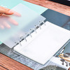 NatSumeBasics A6 Discbound Binder Sleeves 20 Clear Cash Envelopes Sheets 025mm PP A6 Size 63 x 31 Frosted Frame Reinforc