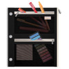 SKYDUE Pencil Pouch for Binder Pencil Case 3 Ring Binder Pencil Pouch with 3 Pockets and Mesh Window Zipper Pencil Pouch
