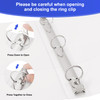 COMIX Sturdy 3 Ring Binder 1 inch with Clear View Cover 1 Round Ring View Binder PVCFree 24mmThick 200 Sheets Capacity o