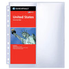 30 Pack 60 Pockets 45x11 Folded Map Sleeves UltraClear Brochure Organizer Pages for 3 Ring Binder Top Loading Map Protec