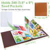 240 Pockets 35x5 Seed Packet Sleeves 30 Pack Double Sided 4 Pocket Seed Organizer SheetHeavy Duty Garden Seeds Storage P
