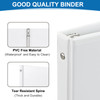 Durable 1 inch 3Ring Binder 1 Round Ring Binders with 2 Inside Pockets Basic 1 in Binders Clear View Cover 1inchBinder H