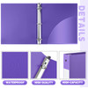 Skyygemm 36 Pcs 1 Inch 3 Ring Plastic Binder Flexible Binders Bulk Fits Letter Size 85 x 11 Paper Holds up to 240 Sheets