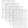 4PCS Binder Sleeves with Pockets A4 Binder 4 Pocket Protectors Clear Binders Sleeves Plastic Binders Pockets with Pocket