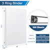 Premium 3 Ring Binder with 2 Interior Pockets Durable Binders Holds US Letter Size 85 x 11 Paper Versatile Binders for O