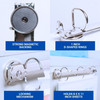Magnetic 3 Ring Binder Locking Mechanism for Hanging 85 x 11 Inch Sheets of Paper 3 Rings 1 Inch D Shaped Rings 5S Visua
