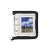 Mini Kpop Binder Business Card Holder Photocard Collector 3Ring Black Zipper Clear PVC Cover Photo Album with 25 Sheets