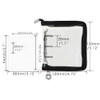 Mini Kpop Binder Business Card Holder Photocard Collector 3Ring Black Zipper Clear PVC Cover Photo Album with 25 Sheets