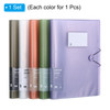 PATIKIL 85x11 Binders with Plastic Sleeve 5 Pcs A4 Display 30 Pocket Portfolio Binder Folder Presentation Book with Clea