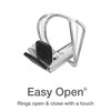 Oxford 15 Inch Binders 4 Pack 3 Ring Binder ONETouch Easy Open DRings Holds 375 Sheets NonStick PVCFree Three Ring Binde