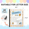 TOTiyea 40 Pack Clear Report Covers with Sliding Bars 5mm 25 Sheet Capacity Black Sliding Bar File Folders for Letter Si