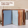 SKYDUE 3 Ring Binder with Clipboard1 Inch Binder 132 102 PU Clipboard Binder with Notepad 5 Dividers with 5 Pockets Labe