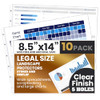 PERFORMORE 10 Pack of 85 x 14 Heavyweight Landscape Sheet Protectors Legal Paper Sleeves Clear Archival Quality Horizont
