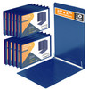 10 Pack of 11x17 Landscape Pressboard Presentation Binder Folder Blue Fiberboard Report Cover with 3 Capacity Metal Pron