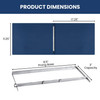 10 Pack of 11x17 Landscape Pressboard Presentation Binder Folder Blue Fiberboard Report Cover with 3 Capacity Metal Pron