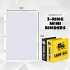 Heavyweight Sheet Protectors 55 x 85 100 Pack Clear Mini Page Protectors Top Load Reinforced Holes AcidFree for 3Ring Bi
