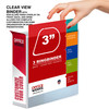 Heavy Duty 3 Ring Binders 3 Inch DRing Holds 725 Sheets 6 Pack White with Clear View Covers 2 Pockets for 85x11 Paper Of
