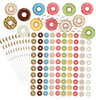 2000 Pcs Hole Label LooseLeaf Paper Hole Reinforcement Stickers Assorted Donut Designs 025 inch Binder Hole Reinforcemen