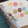 2000 Pcs Hole Label LooseLeaf Paper Hole Reinforcement Stickers Assorted Donut Designs 025 inch Binder Hole Reinforcemen
