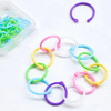 30pcs Green Blue Loose Leaf Binder Rings Office Book Plastic Key Book for School Home Colored Jump Office Notebook Keych