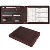 GZRHKJ 7 Ring Business Checkbook Binder Genuine Leather Zipper Check Binder 600 Checks Capacity for 9 x 13 Inch Sheet Pe