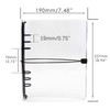 XiowDow Clear A5 Binder with Elastic Band 18mm Thick PVC Notebook Cover 6 Black 20mm Diameter Round Rings Budget Binder