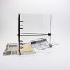 XiowDow Clear A5 Binder with Elastic Band 18mm Thick PVC Notebook Cover 6 Black 20mm Diameter Round Rings Budget Binder