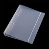 3PCS A5 6 Ring Binder Cover Clean Transparent Soft PVC for Refillable Notebook Shell withMatte surfaceforStamp Die Stora