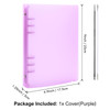 BAOFALI A5 6 Ring Binder Cover Clean Transparent Soft PVC for Refillable Notebook Shell withMatte surfaceforStamp Die St