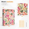 Ospelelf 3 Ring Floral Binder with Dividers 1 inch Rings 16 inch Spine for Letter Size 11 x 85 Paper Clipboard Organizer