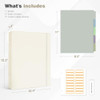 Ospelelf Vintage Hardcover 3 Ring 1 inch Leather Binder Professional Binders Organizer Suitable for Letter Size Document