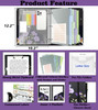 3 Ring Binder 1 Inch Three Ring Binders Organizer with Clipboard 5Tabs Pockets Dividers Plastic Folder 18 Divider Stiker