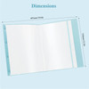 MG A3 Size 30Pocket Binder with Plastic SleevesBluePresentation Display Book196x122 inch Heavy Duty Art Portfolio Folder