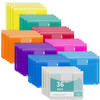 Binditek 36 Pack Binder Pocket Folders with 3 Holes High Capacity Pocket Folders with Hook and Loop Closure 9 Assorted C