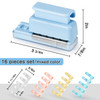 Mini 5Hole Binding Machine IMLIKE 5 Holes Binding Machine with 16 LooseLeaf Binding Strips Easy to Add or Remove Papers
