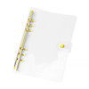 NatSumeBasics Clear A5 Binder Cover Gold 6Ring 7 x 9 Folders Refillable Soft Notebook Shell Protector Binding Accessorie